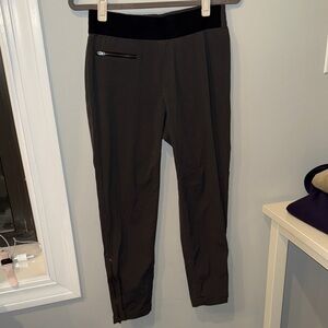 Athleta Black Pants with Zipper Accent